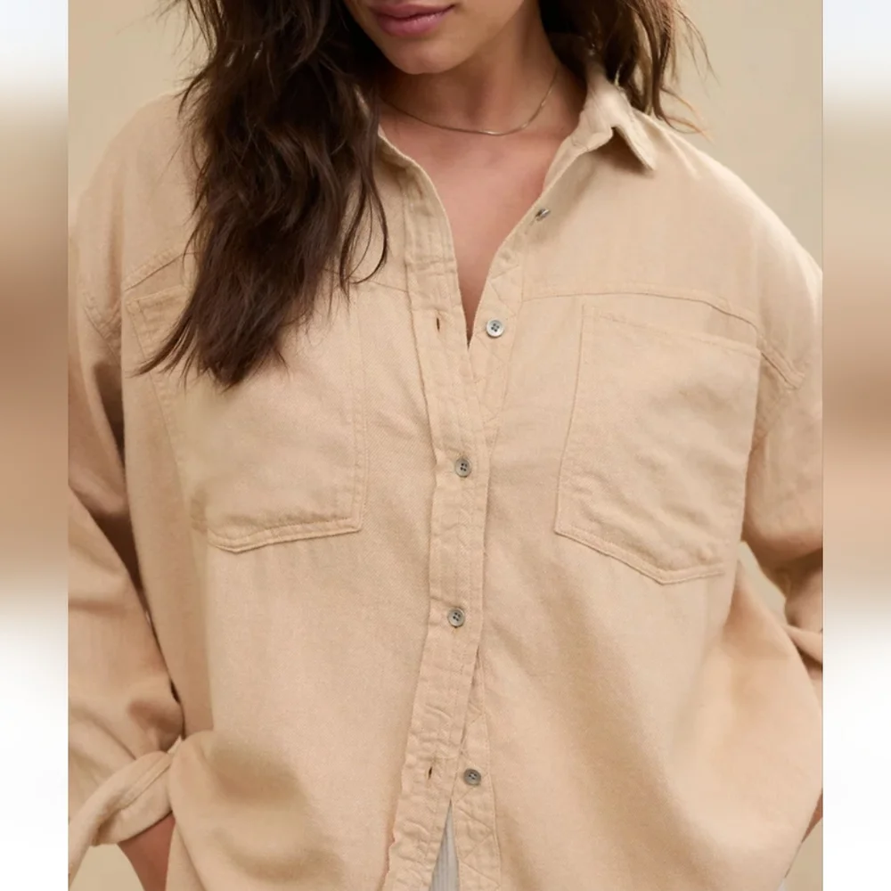 Aerie Amytime Favorite Twill Shirt - Picture 2 of 5